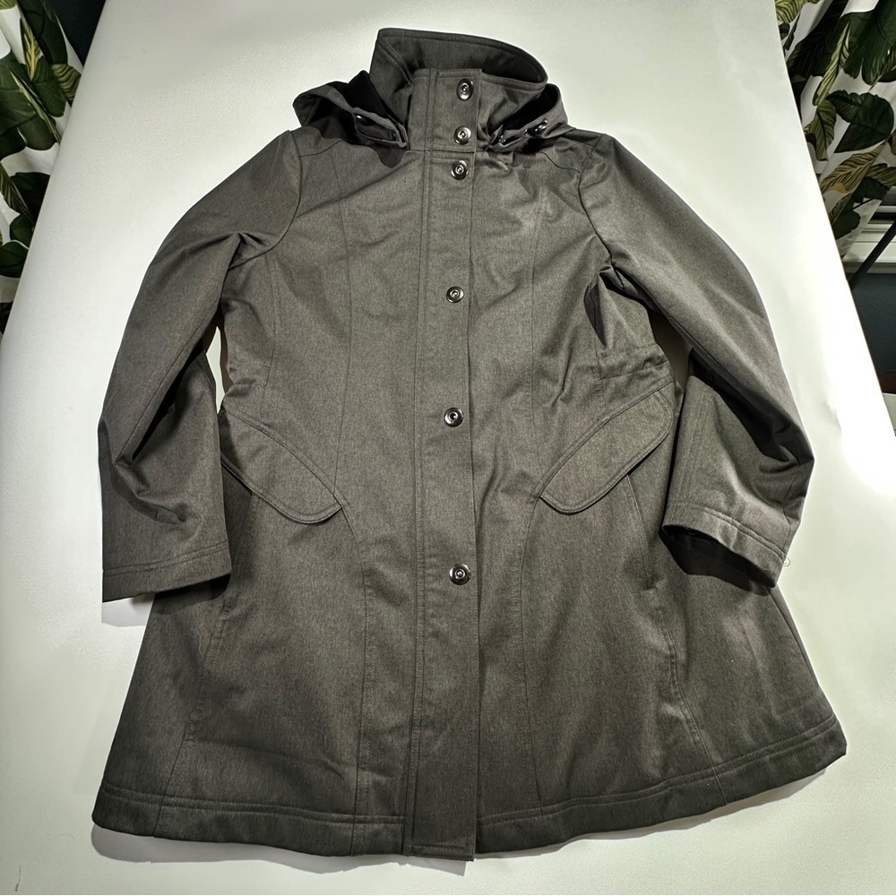 Kristen Blake winter parka insulated hooded tailored fit XL charcoal - Picture 2 of 15